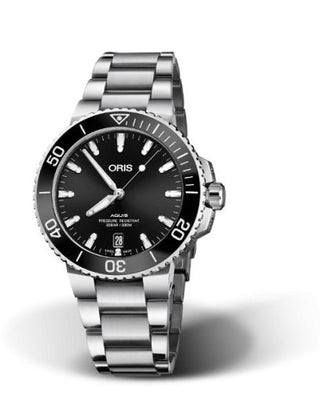 Oris - 01 733 7732 4134-07 8 21 05PEB  Aquis Date 39.5 Stainless Steel / Black / Bracelet