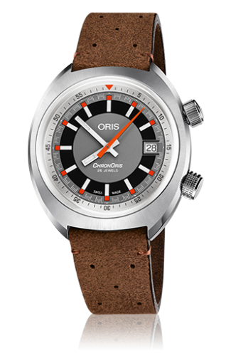 Oris - 01 733 7737 4053-07 5 19 43  Chronoris Date / Grey / Brown Leather