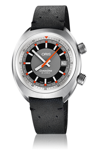 Oris - 01 733 7737 4053-07 5 19 44  Chronoris Date / Grey / Black Leather