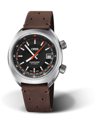 Oris - 01 733 7737 4054-07 5 19 45  Chronoris Date / Black / Brown Leather