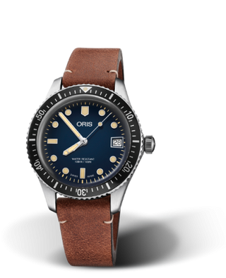 Oris - 01 733 7747 4055-07 5 17 45  Divers Sixty-Five 36 Stainless Steel / Blue / Calf