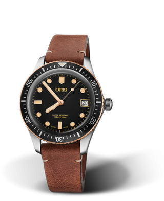 Oris - 01 733 7747 4354-07 5 17 45  Divers Sixty-Five 36 Stainless Steel / Bronze / Black / Calf