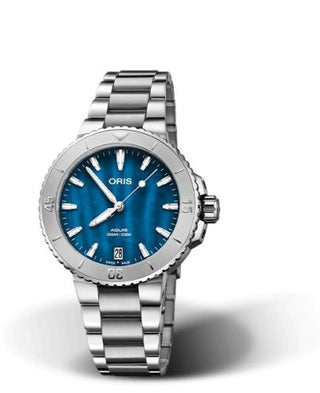 Oris - 01 733 7770 4155-07 8 18 05P  Aquis Date 36.5 Stainless Steel / Blue MOP / Bracelet