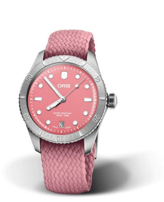 Oris - 01 733 7771 4058-07 3 19 04S  Divers Sixty-Five 38 Cotton Candy Stainless Steel / Pink / Perlon