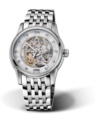 Oris - 01 734 7670 4019-07 8 21 77  Artelier Skeleton 40.5 Diamonds Stainless Steel / Bracelet