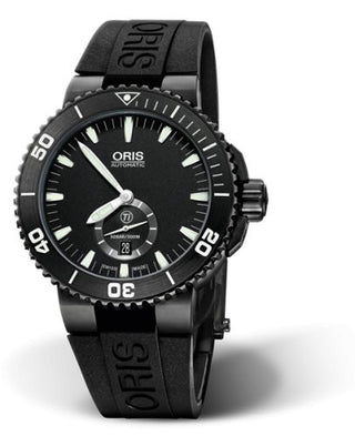 Oris - 01 739 7674 7754-07 4 26 34BTE  Aquis Titan Small Second - Date Titanium - DLC / Black / Rubber