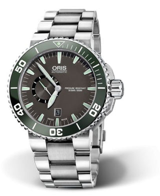 Oris - 01 743 7673 4137-07 8 26 01PEB  Aquis Small Seconds Date 46 Stainless Steel / Grey / Bracelet