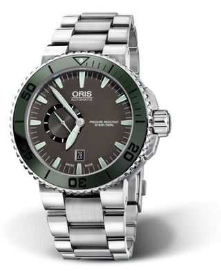 Oris - 01 743 7673 4157-07 8 26 01PEB  Aquis Small Seconds Date 46 Stainless Steel / Grey / Bracelet