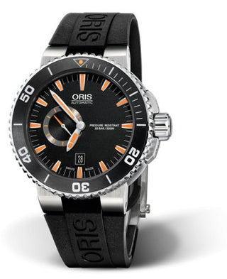 Oris - 01 743 7673 4159-07 4 26 34EB  Aquis Small Seconds Date 46 Stainless Steel / Black / Rubber