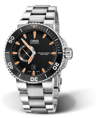 Oris - 01 743 7673 4159-07 8 26 01PEB  Aquis Small Seconds Date 46 Stainless Steel / Black / Bracelet