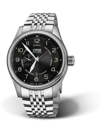 Oris - 01 745 7688 4064-07 8 22 30  Big Crown Small Second Pointer Day Stainless Steel / Black / Bracelet