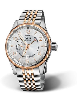 Oris - 01 745 7688 4361-07 8 22 32  Big Crown Small Second Pointer Day Stainless Steel - Rose Gold / Silver / Bracelet