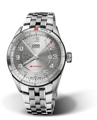 Oris - 01 747 7701 4461-07 8 22 85  Audi Sport GMT Stainless Steel / Silver / Bracelet