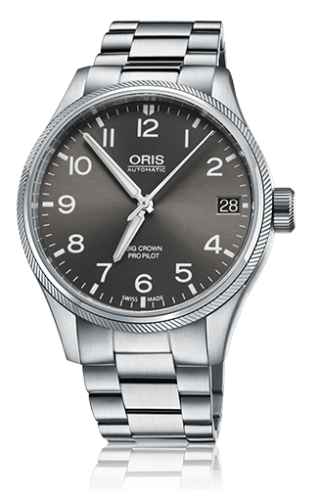 Oris - 01 751 7697 4063-07 8 20 19  Big Crown ProPilot Big Date Stainless Steel / Grey / Bracelet