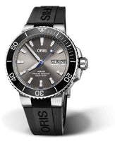 Oris Aquis Date 36.5 Stainless Steel / White - Diamond / Textile (01 752 7733 4183-Set RS)