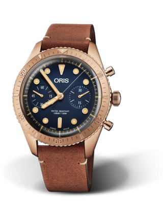 Oris - 01 771 7744 3185-Set LS  Divers Sixty-Five 43 Chronograph Bronze / Blue / Carl Brashear Limited Edition