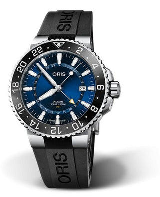 Oris - 01 798 7754 4135-07 4 24 64EB  Aquis GMT 43.5 Stainless Steel / Blue / Rubber