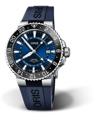 Oris - 01 798 7754 4135-07 4 24 65EB  Aquis GMT 43.5 Stainless Steel / Blue / Rubber