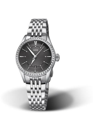 Oris - 01 561 7722 4953-07 8 14 79  Artelier Date Diamonds 28 Stainless Steel - Diamond / Grey / Bracelet