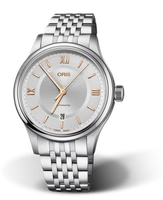 Oris - 01 733 7719 4071-07 8 20 10  Classic Date 42 Stainless Steel / Silver / Bracelet