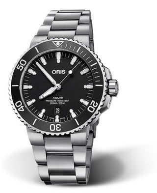 Oris - 01 733 7730 4124-07 8 24 05EB  Aquis Date 43.5 Stainless Steel / Matte Black / Bracelet