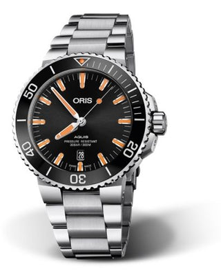 Oris - 01 733 7730 4159-07 8 24 05PEB  Aquis Date 43.5 Stainless Steel / Black / Bracelet