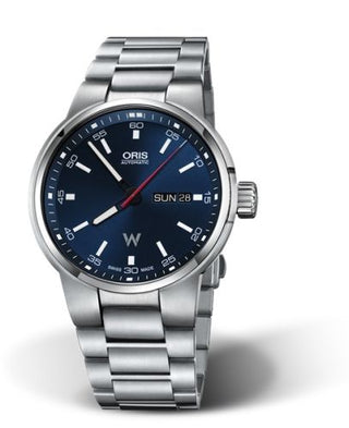 Oris - 01 735 7716 4155-07 8 24 50  Williams Day Date 42 Stainless Steel / Blue / Bracelet