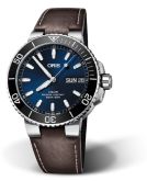 Oris - 01 752 7733 4135-07 5 24 10EB  Aquis Big Day Date 45.5 Stainless Steel / Blue / Calf