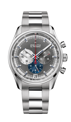 Zenith - 03.2040.400/26.M2040  El Primero Chronomaster 42 Stainless Steel / Anthracite / Bracelet