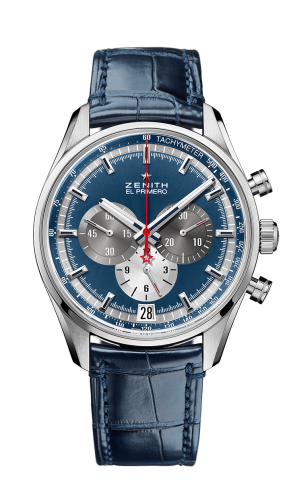 Zenith - 03.2040.400/53.C700  El Primero Chronomaster 42 Stainless Steel / Blue / Alligator