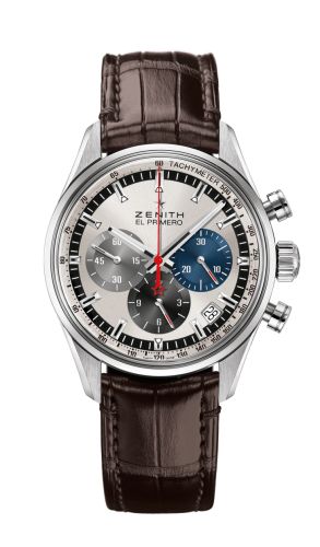 Zenith - 03.2040.400/69.C777  El Primero Chronomaster 42 Stainless Steel / Silver / Alligator