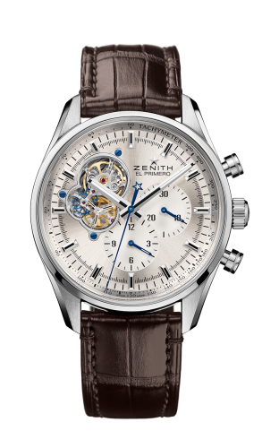 Zenith - 03.2040.4061/01.C494  El Primero Chronomaster Open Stainless Steel / Silver / Alligator