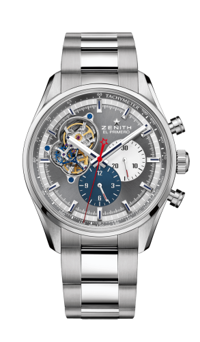 Zenith - 03.2040.4061/23.M2040  El Primero Chronomaster Open Stainless Steel / Grey 1969 / Bracelet