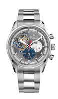 Zenith El Primero Chronomaster Open Stainless Steel / Grey 1969 / Rubber (03.2040.4061/23.M2040)