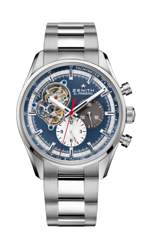 Zenith - 03.2040.4061/52.M2040  El Primero Chronomaster Open Stainless Steel / Blue 1969 / Bracelet