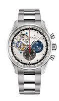 Zenith El Primero Chronomaster Open Stainless Steel / Silver 1969 / Rubber (03.2040.4061/69.M2040)