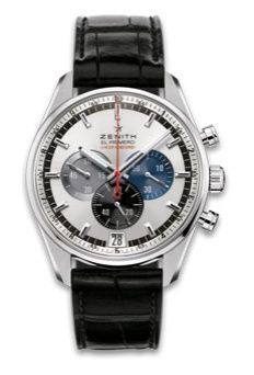 Zenith - 03.2041.4052/69.C496  El Primero Striking 10th Stainless Steel / Silver / Alligator