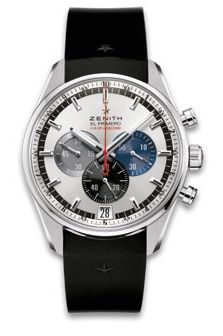 Zenith - 03.2041.4052/69.R580  El Primero Striking 10th Stainless Steel / Silver / Rubber