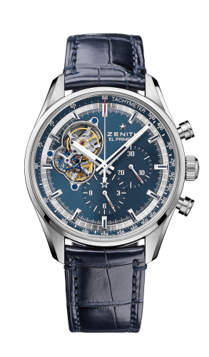 Zenith - 03.20416.4061/51.C700  El Primero Chronomaster Open Stainless Steel / Blue / Alligator