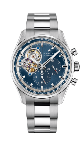 Zenith - 03.20416.4061/51.M2040  El Primero Chronomaster Open Stainless Steel / Blue / Bracelet