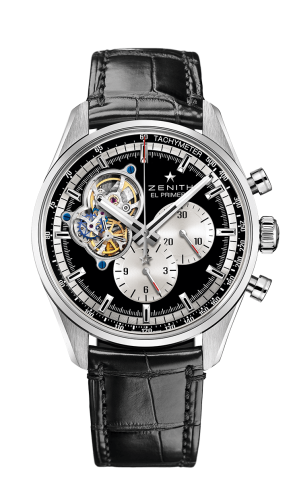 Zenith - 03.2042.4061/21.C496  El Primero Chronomaster Open Stainless Steel / Black / Alligator