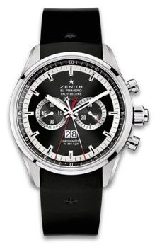 Zenith - 03.2050.4026/91.R530  El Primero Rattrapante Stainless Steel / Black / Rubber