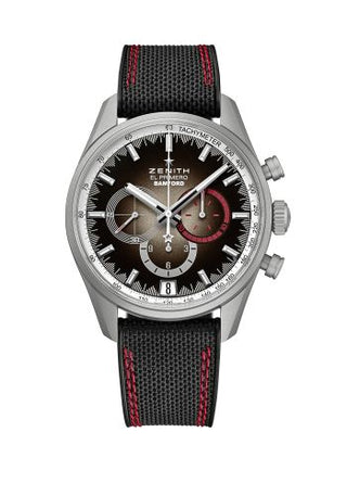 Zenith - 03.2082.400/02.R830  Chronomaster El Primero Radar Stainless Steel / Brown / Rubber