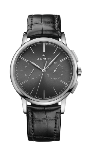 Zenith - 03.2270.4069/26.C493  Elite Chronograph Classic Stainless Steel / Black / Alligator