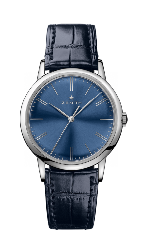 Zenith - 03.2290.679/51.C700  Elite Classic Stainless Steel / Blue / Alligator