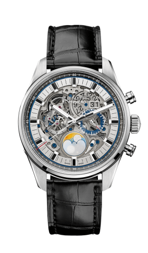 Zenith - 03.2530.4047/78.C813  El Primero Chronomaster Grande Date Full Open Stainless Steel / Alligator