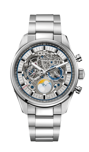 Zenith - 03.2530.4047/78.M2530  El Primero Chronomaster Grande Date Full Open Stainless Steel / Bracelet