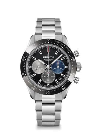 Zenith - 03.3100.3600/21.M3100  Chronomaster Sport Stainless Steel / Black / Bracelet