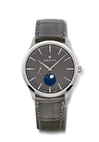 Zenith - 03.3100.692/03.C923  Elite Moon Phase 40 Stainless Steel / Grey