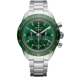 Zenith - 03.3107.3600/56.M3100  Chronomaster Sport Yoshida Stainless Steel / Green / Bracelet